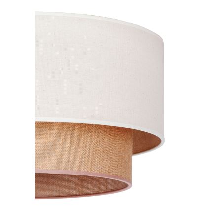Duolla - Nadgradni luster BOHO 1xE27/15W/230V pr. 45 cm krem/smeđa