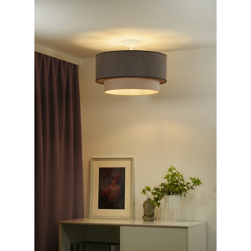 Duolla - Nadgradni luster BOHO ECO RECYCLING 1xE27/15W/230V pr. 45 cm smeđa/krem