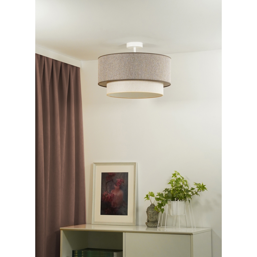 Duolla - Nadgradni luster BOHO ECO RECYCLING 1xE27/15W/230V pr. 45 cm smeđa/krem