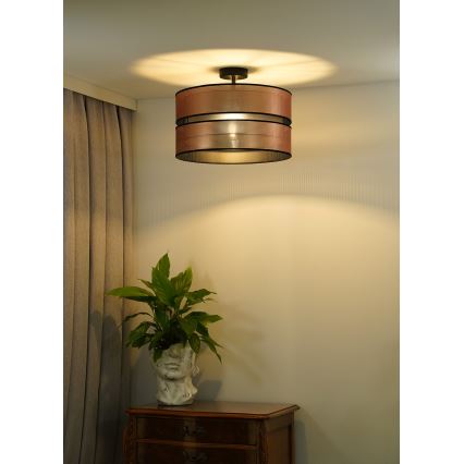 Duolla - Nadgradni luster COPPER SHINY 1xE27/15W/230V pr. 40 cm bakrena/crna