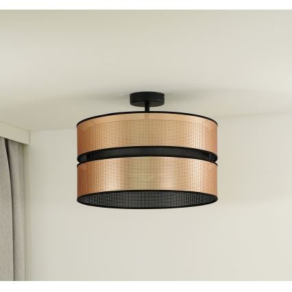Duolla - Nadgradni luster COPPER SHINY 1xE27/15W/230V pr. 40 cm bakrena/crna
