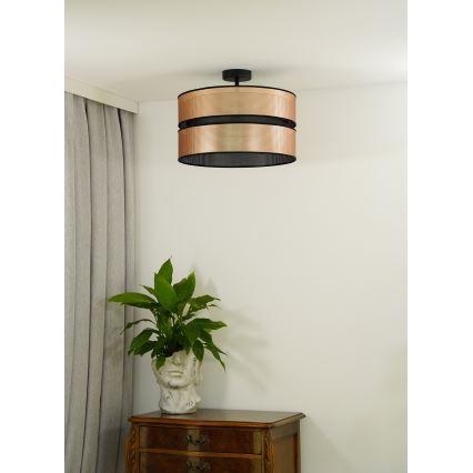 Duolla - Nadgradni luster COPPER SHINY 1xE27/15W/230V pr. 40 cm bakrena/crna