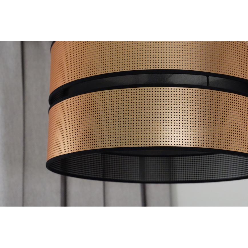 Duolla - Nadgradni luster COPPER SHINY 1xE27/15W/230V pr. 40 cm bakrena/crna