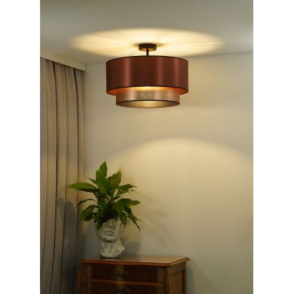 Duolla - Nadgradni luster COPPER SHINY 1xE27/15W/230V pr. 45 cm bakrena