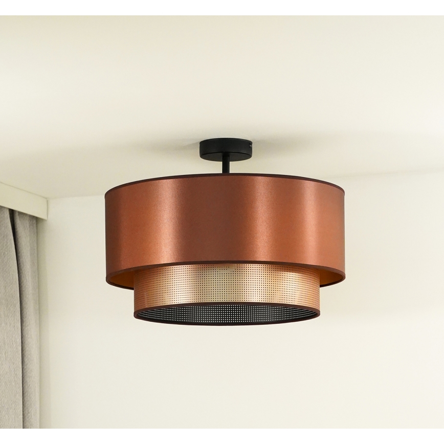 Duolla - Nadgradni luster COPPER SHINY 1xE27/15W/230V pr. 45 cm bakrena