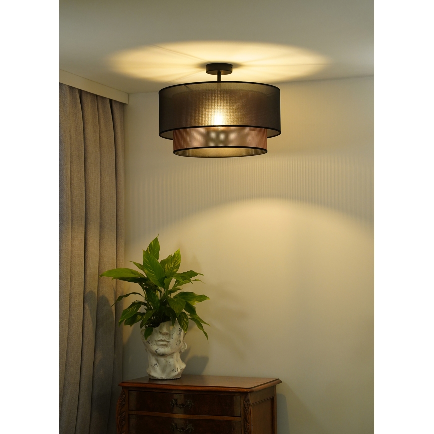 Duolla - Nadgradni luster COPPER SHINY 1xE27/15W/230V pr. 45 cm smeđa/bakrena