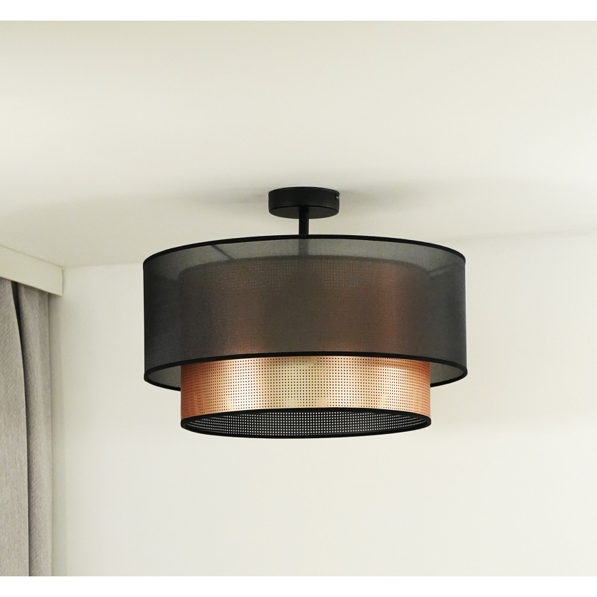 Duolla - Nadgradni luster COPPER SHINY 1xE27/15W/230V pr. 45 cm smeđa/bakrena