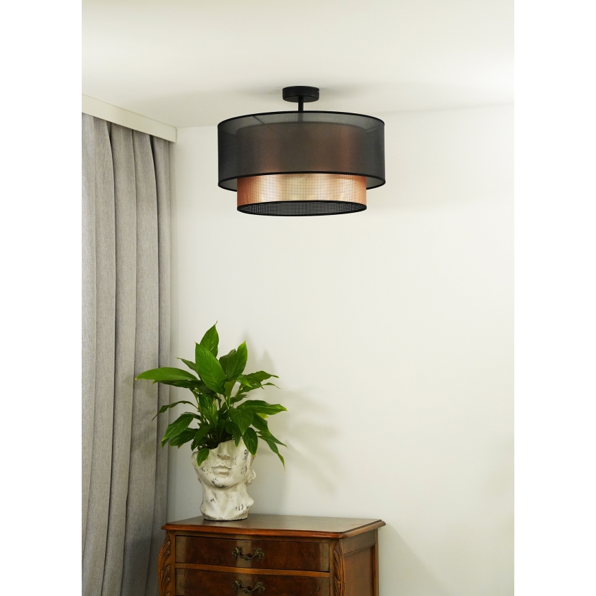 Duolla - Nadgradni luster COPPER SHINY 1xE27/15W/230V pr. 45 cm smeđa/bakrena