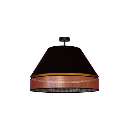 Duolla - Nadgradni luster COPPER SHINY 1xE27/15W/230V pr. 60 cm crna/bakrena