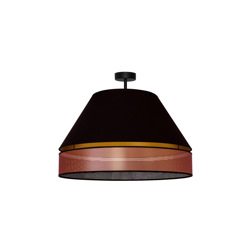 Duolla - Nadgradni luster COPPER SHINY 1xE27/15W/230V pr. 60 cm crna/bakrena