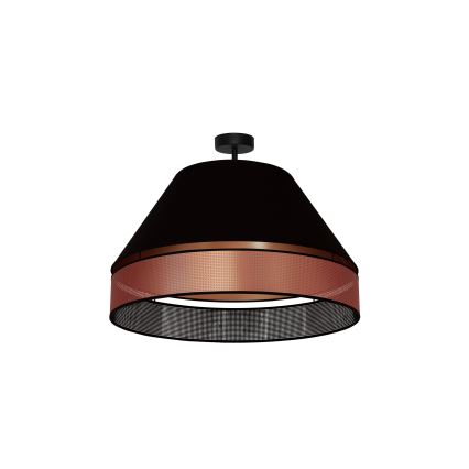 Duolla - Nadgradni luster COPPER SHINY 1xE27/15W/230V pr. 60 cm crna/bakrena
