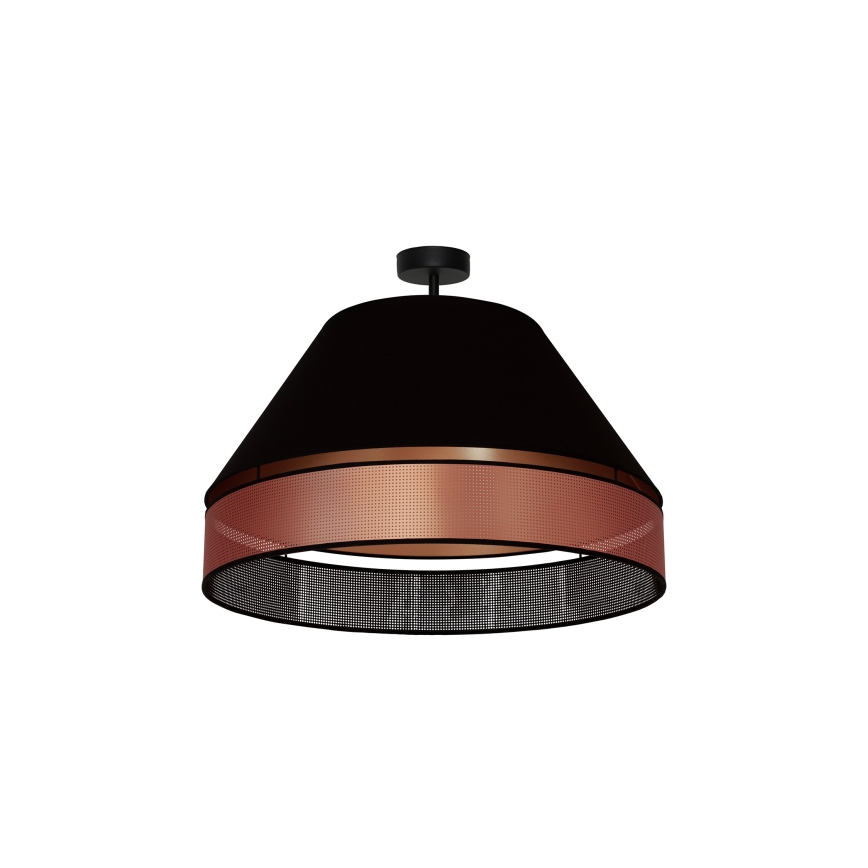 Duolla - Nadgradni luster COPPER SHINY 1xE27/15W/230V pr. 60 cm crna/bakrena