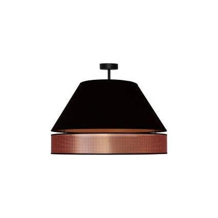 Duolla - Nadgradni luster COPPER SHINY 1xE27/15W/230V pr. 60 cm crna/bakrena