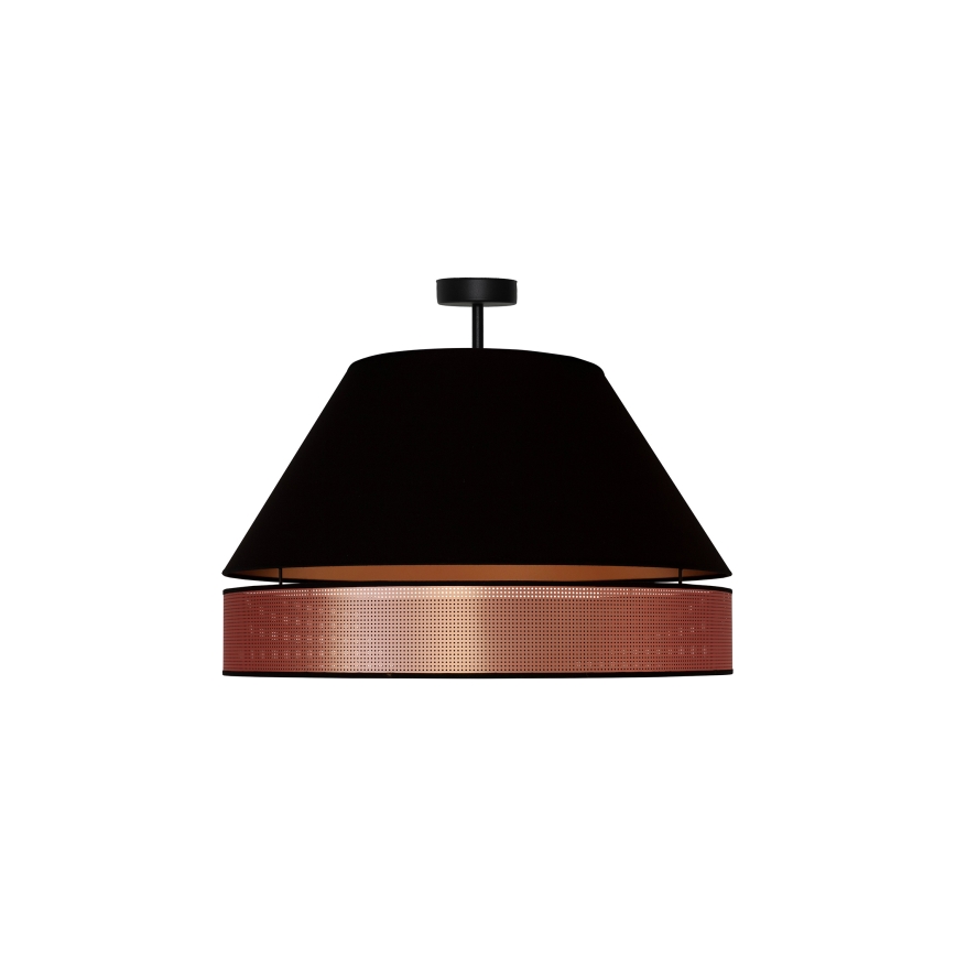 Duolla - Nadgradni luster COPPER SHINY 1xE27/15W/230V pr. 60 cm crna/bakrena