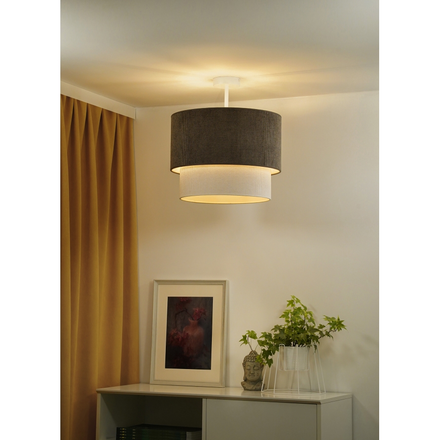 Duolla - Nadgradni luster CORDUROY 1xE27/15W/230V pr. 40 cm smeđa/krem