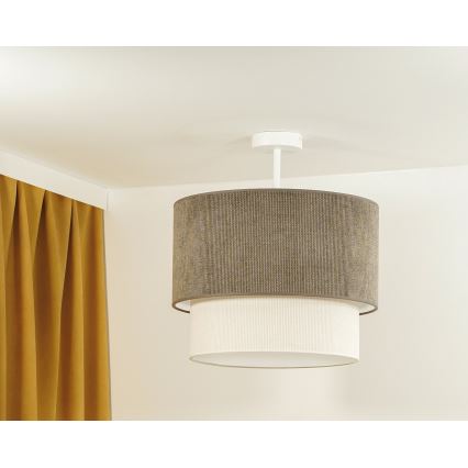 Duolla - Nadgradni luster CORDUROY 1xE27/15W/230V pr. 40 cm smeđa/krem