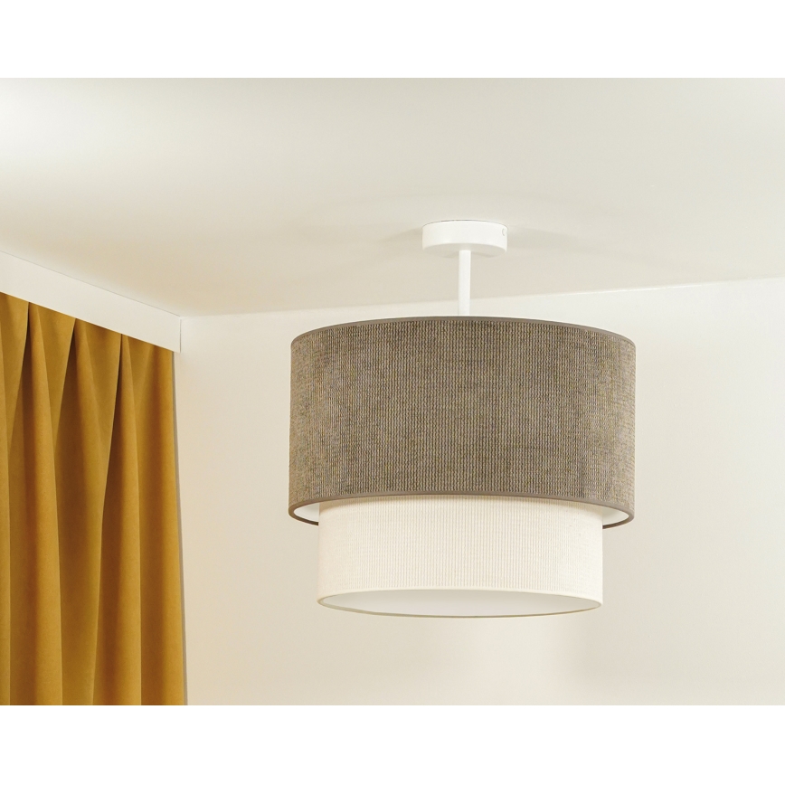 Duolla - Nadgradni luster CORDUROY 1xE27/15W/230V pr. 40 cm smeđa/krem