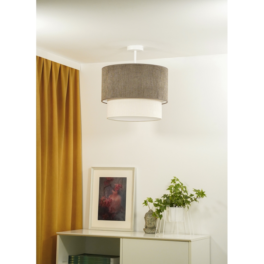 Duolla - Nadgradni luster CORDUROY 1xE27/15W/230V pr. 40 cm smeđa/krem