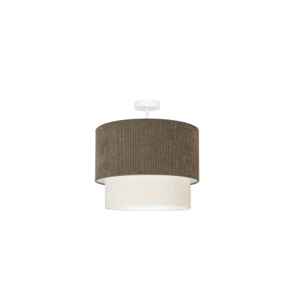 Duolla - Nadgradni luster CORDUROY 1xE27/15W/230V pr. 40 cm smeđa/krem