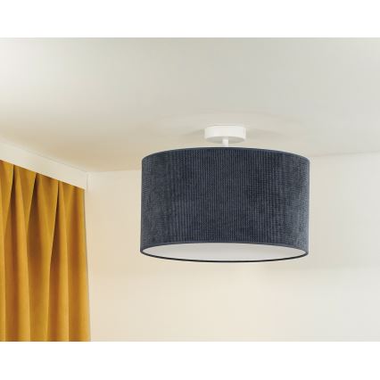 Duolla - Nadgradni luster CORDUROY 1xE27/15W/230V tamna pr. 40 cm plava