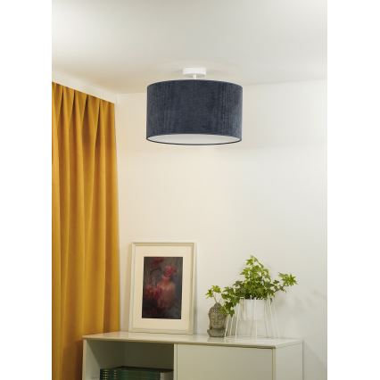 Duolla - Nadgradni luster CORDUROY 1xE27/15W/230V tamna pr. 40 cm plava