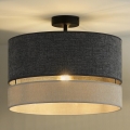 Duolla - Nadgradni luster DOUBLE 1xE27/15W/230V pr. 40 cm siva