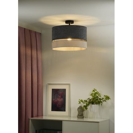 Duolla - Nadgradni luster DOUBLE 1xE27/15W/230V pr. 40 cm siva