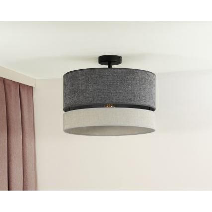 Duolla - Nadgradni luster DOUBLE 1xE27/15W/230V pr. 40 cm siva