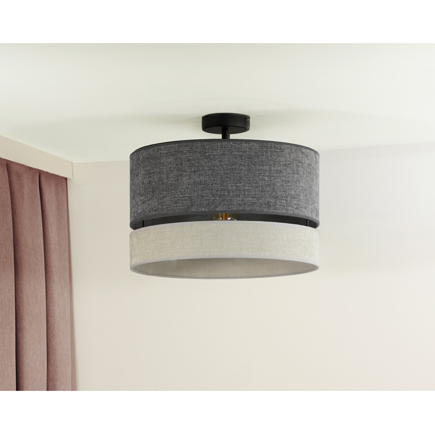 Duolla - Nadgradni luster DOUBLE 1xE27/15W/230V pr. 40 cm siva