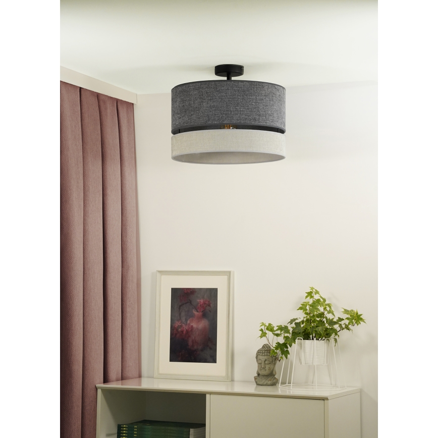 Duolla - Nadgradni luster DOUBLE 1xE27/15W/230V pr. 40 cm siva