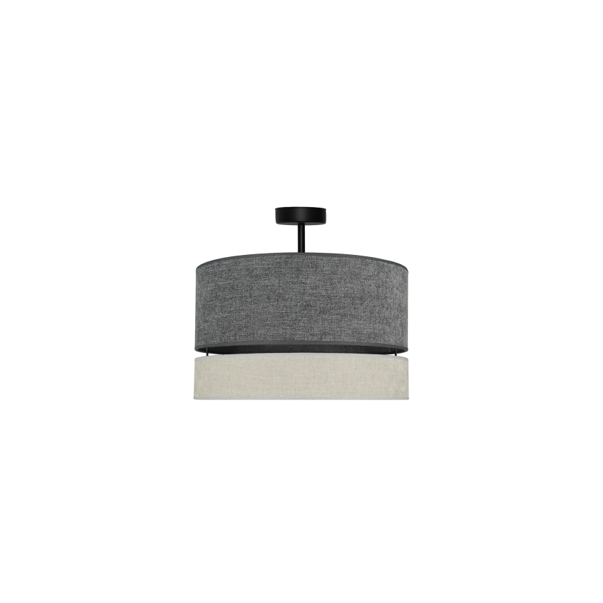 Duolla - Nadgradni luster DOUBLE 1xE27/15W/230V pr. 40 cm siva