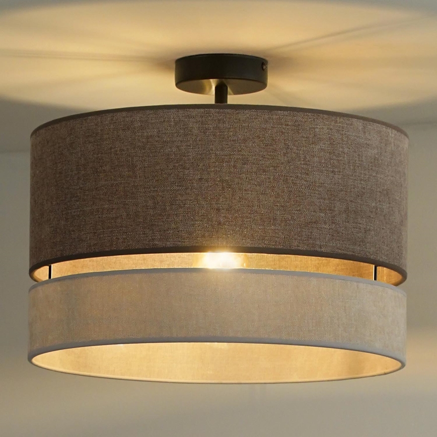 Duolla - Nadgradni luster DOUBLE 1xE27/15W/230V pr. 40 cm smeđa/siva