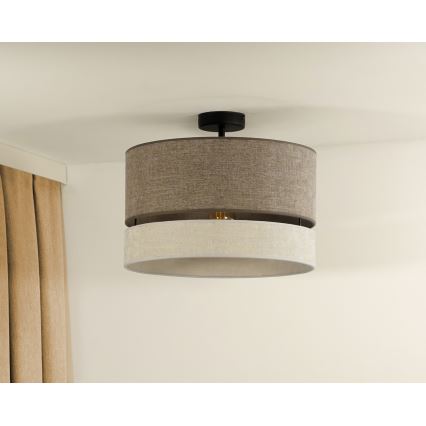 Duolla - Nadgradni luster DOUBLE 1xE27/15W/230V pr. 40 cm smeđa/siva