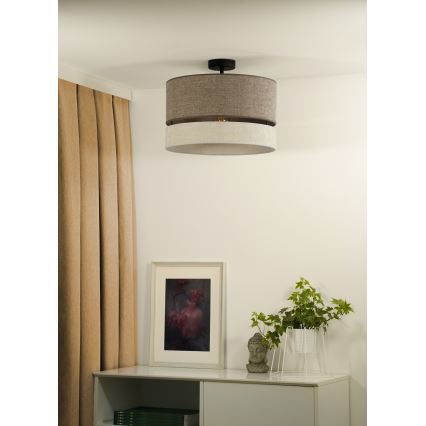 Duolla - Nadgradni luster DOUBLE 1xE27/15W/230V pr. 40 cm smeđa/siva