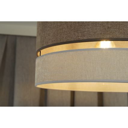 Duolla - Nadgradni luster DOUBLE 1xE27/15W/230V pr. 40 cm smeđa/siva