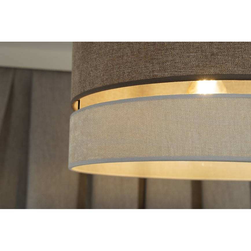 Duolla - Nadgradni luster DOUBLE 1xE27/15W/230V pr. 40 cm smeđa/siva