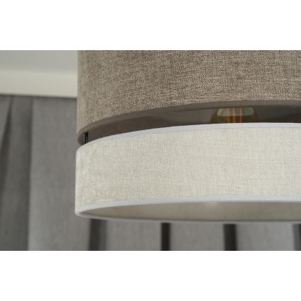 Duolla - Nadgradni luster DOUBLE 1xE27/15W/230V pr. 40 cm smeđa/siva