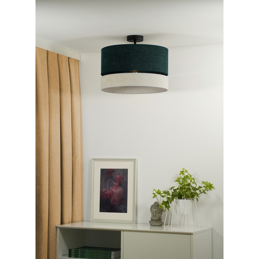 Duolla - Nadgradni luster DOUBLE 1xE27/15W/230V pr. 40 cm zelena/siva