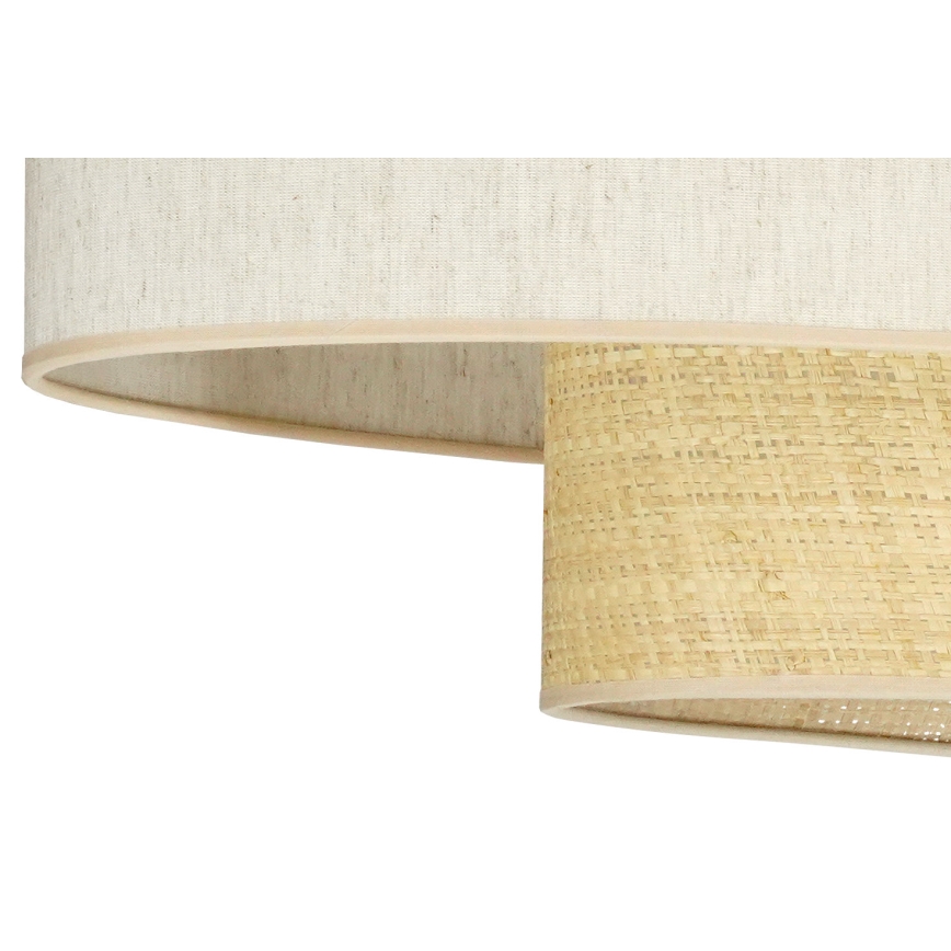 Duolla - Nadgradni luster DOUBLE OVAL NATURE 2xE27/15W/230V krem/bež