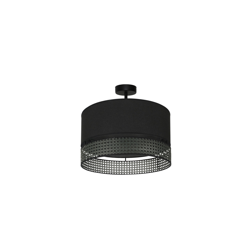 Duolla - Nadgradni luster DOUBLE RATTAN 1xE27/15W/230V pr. 40 cm crna