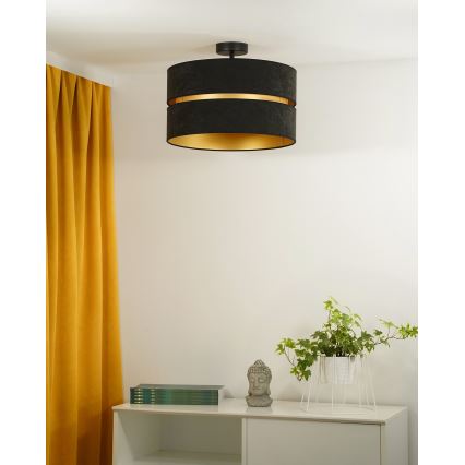 Duolla - Nadgradni luster DUO 1xE27/15W/230V pr. 40 cm crna/zlatna