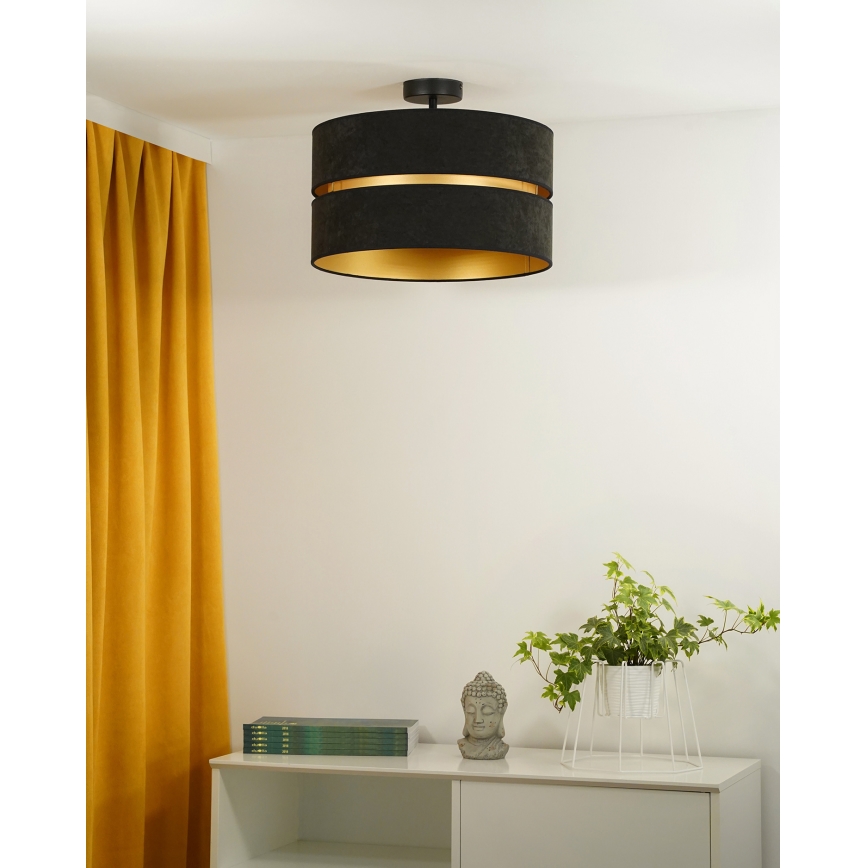Duolla - Nadgradni luster DUO 1xE27/15W/230V pr. 40 cm crna/zlatna
