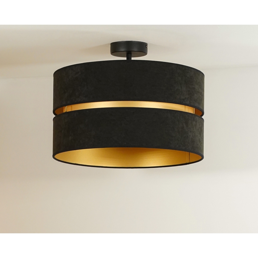 Duolla - Nadgradni luster DUO 1xE27/15W/230V pr. 40 cm crna/zlatna
