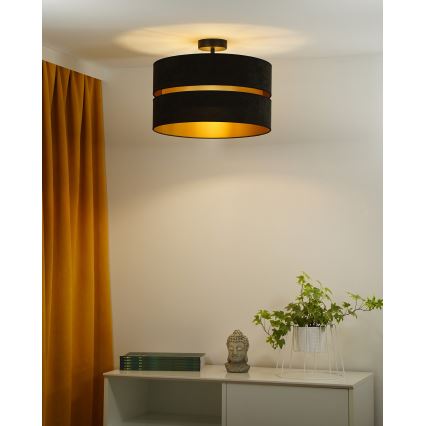 Duolla - Nadgradni luster DUO 1xE27/15W/230V pr. 40 cm crna/zlatna