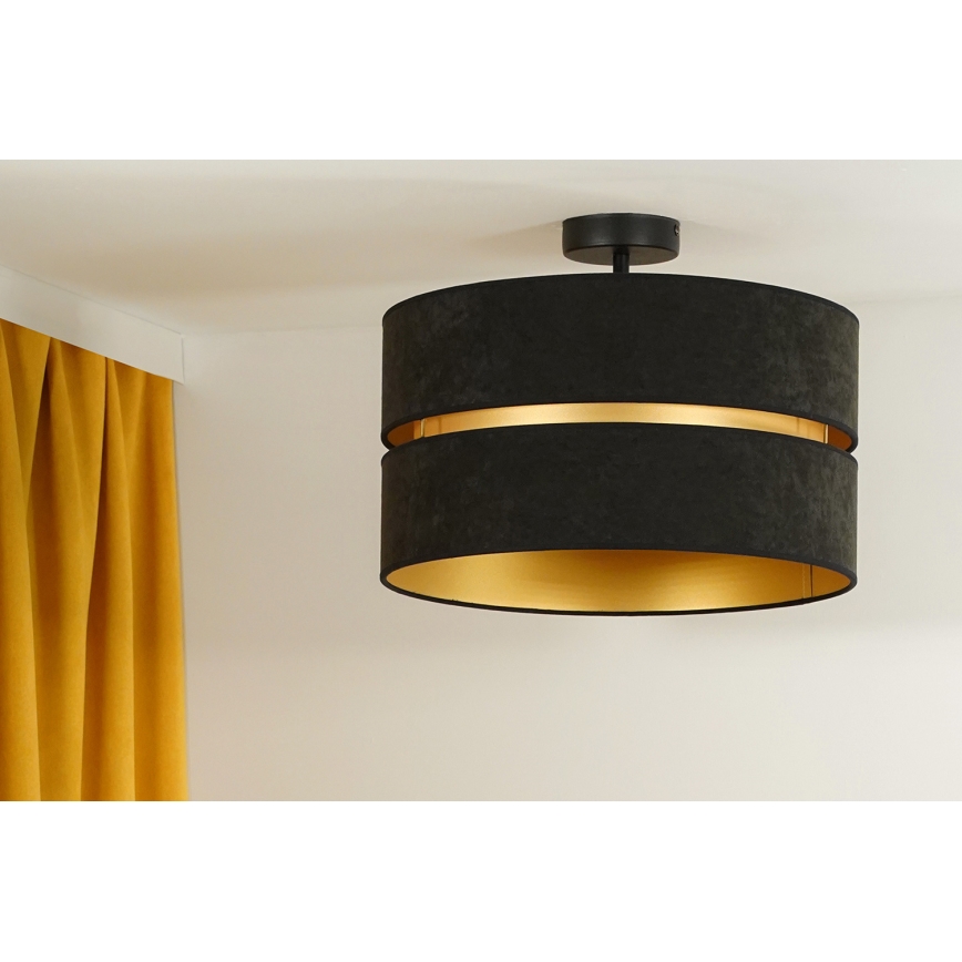 Duolla - Nadgradni luster DUO 1xE27/15W/230V pr. 40 cm crna/zlatna