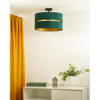 Duolla - Nadgradni luster DUO 1xE27/15W/230V pr. 40 cm zelena/zlatna