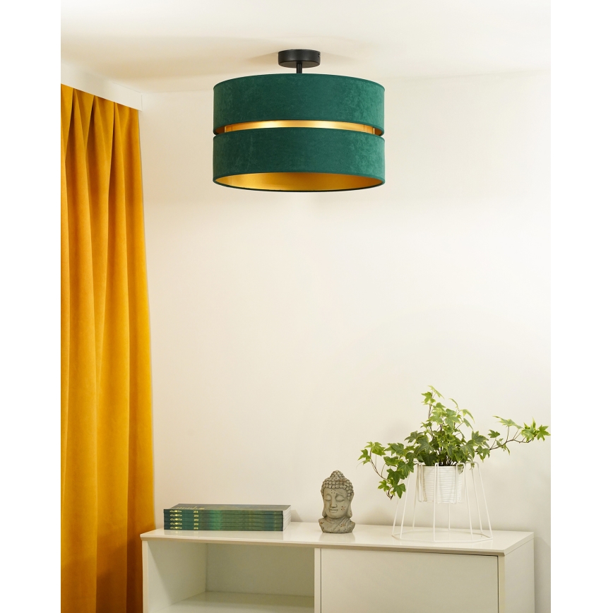 Duolla - Nadgradni luster DUO 1xE27/15W/230V pr. 40 cm zelena/zlatna