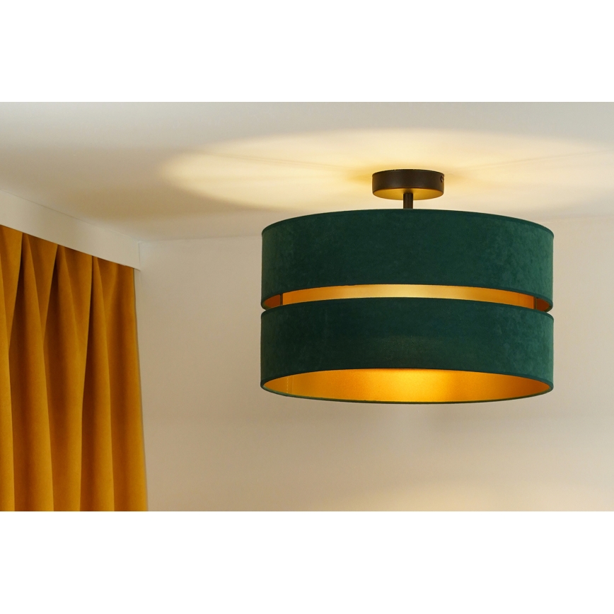 Duolla - Nadgradni luster DUO 1xE27/15W/230V pr. 40 cm zelena/zlatna
