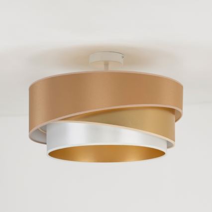 Duolla - Nadgradni luster KOBO 1xE27/15W/230V pr. 45 cm bakrena/zlatna/bijela
