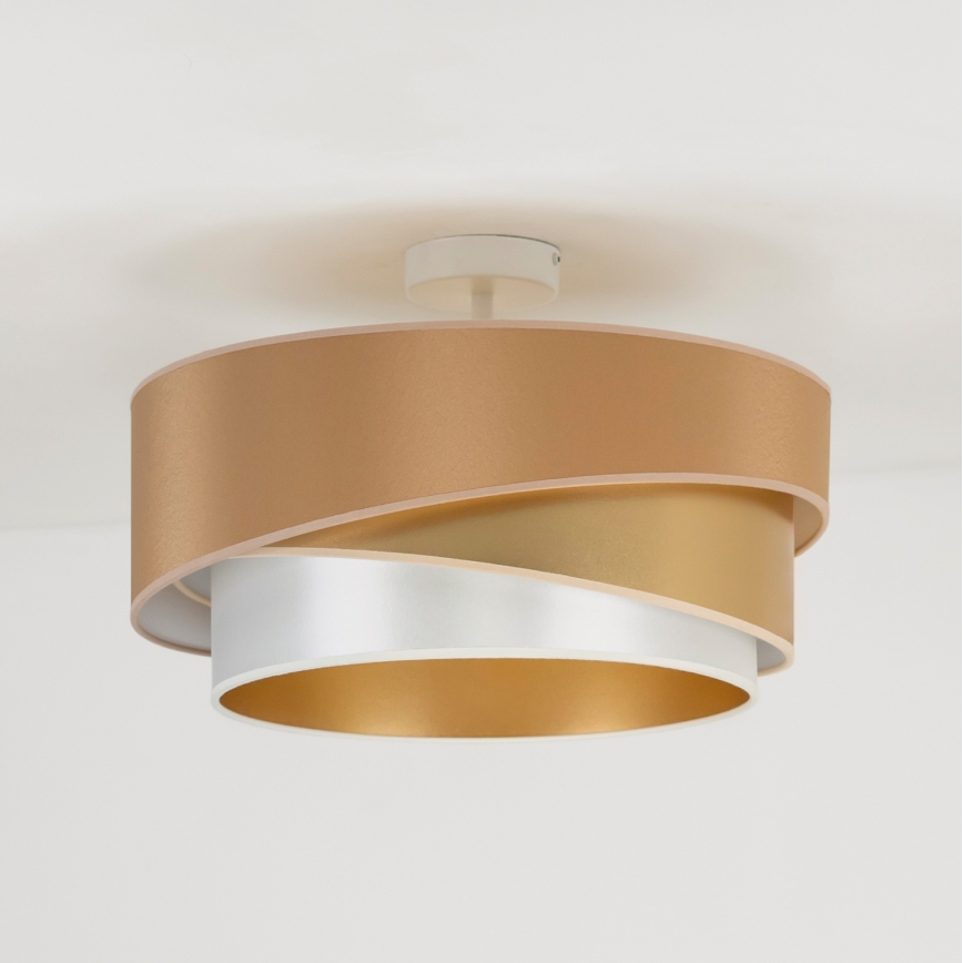 Duolla - Nadgradni luster KOBO 1xE27/15W/230V pr. 45 cm bakrena/zlatna/bijela
